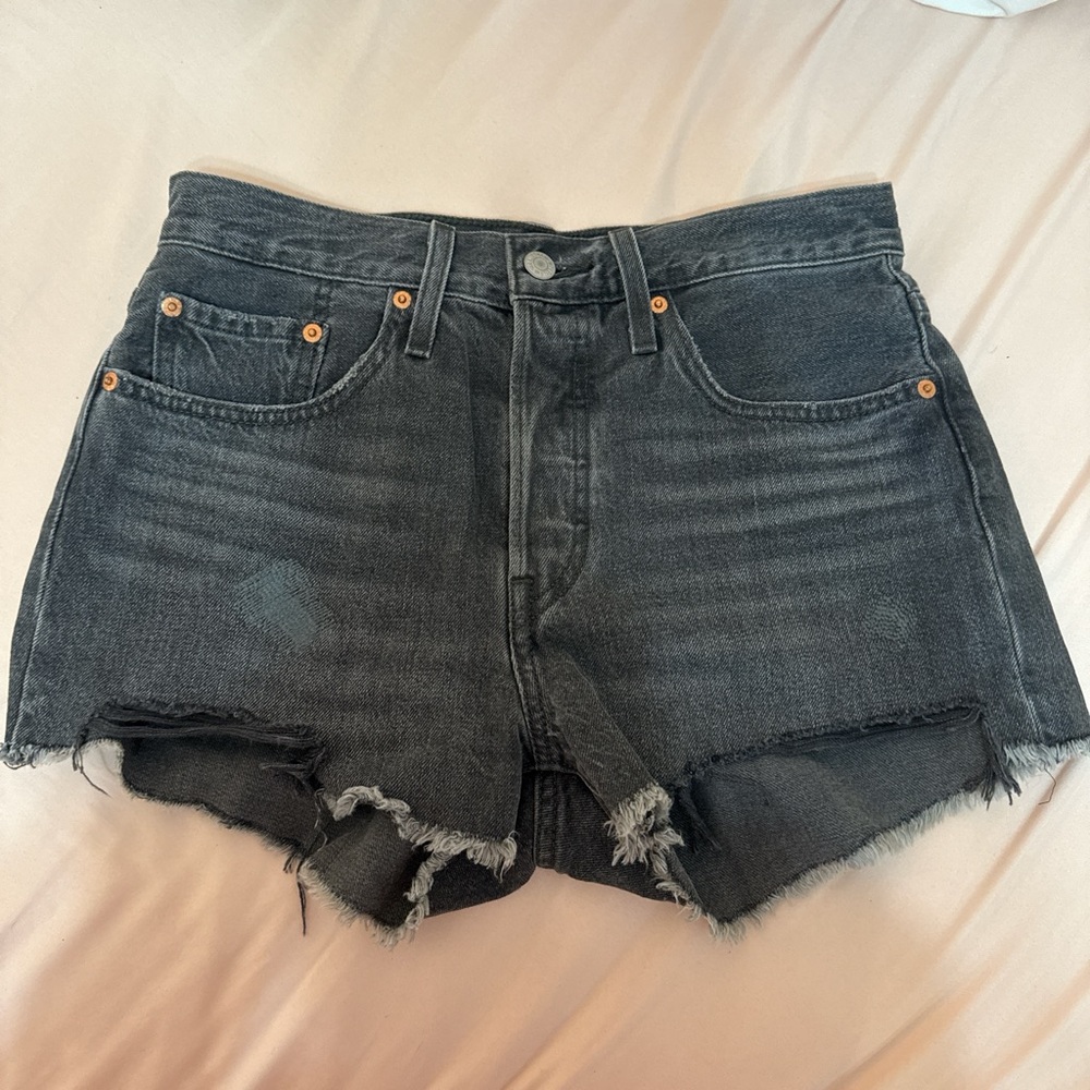 Women's Black Levi 501 Denim Shorts NWOT